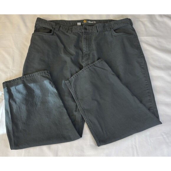 CARHARTT Twill Work Pants Mens 44x30 Olive Green Relaxed Fit Straight Carpenter - Picture 1 of 9